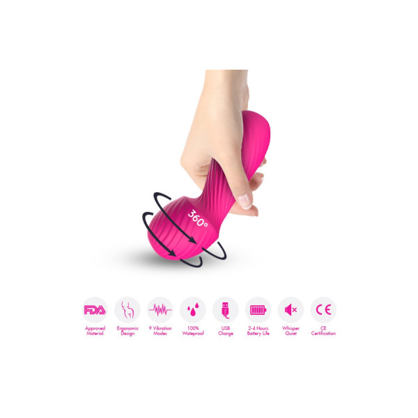 Vibromasseur Wand Massage Rose puissant – USK-W03PNK